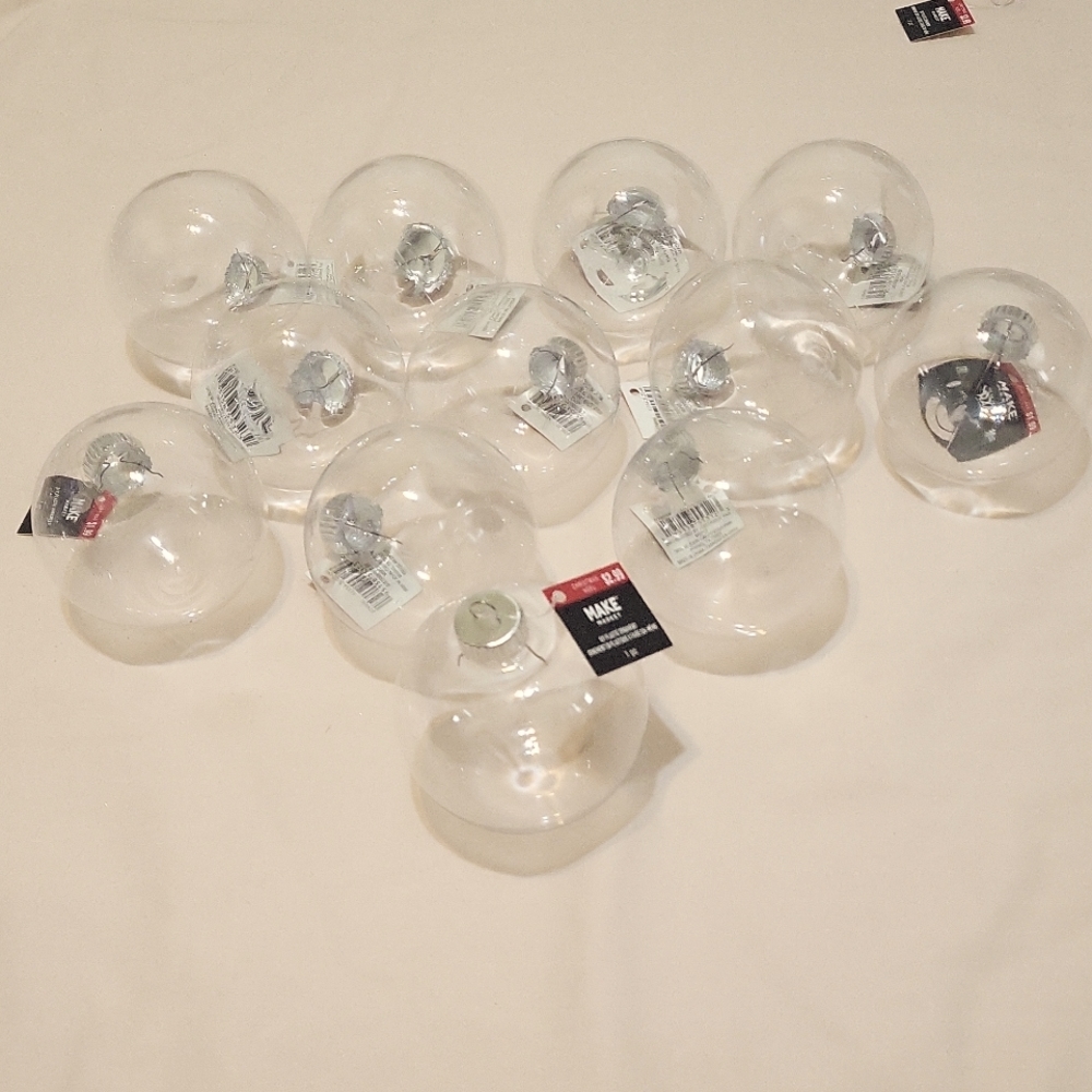 DIY Clear, Round Plastic Ornaments